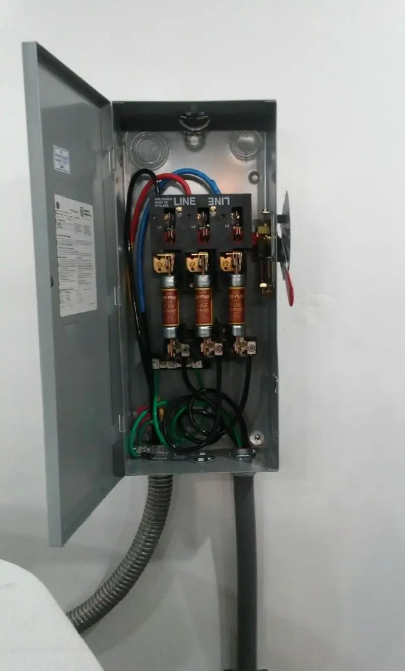 Three-phase disconnect switch installed for Electrical Wiring & Rewiring in Hopkins