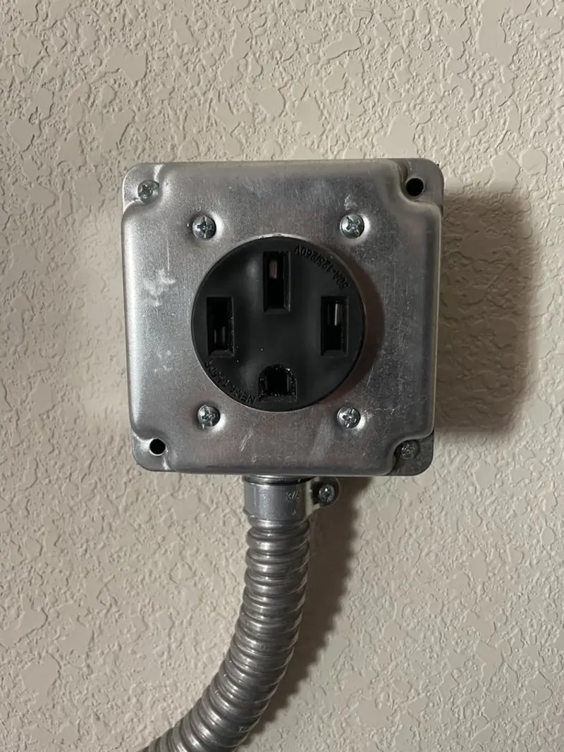 NEMA 14-50 outlet installed for Smart Home Electrical in Hopkins